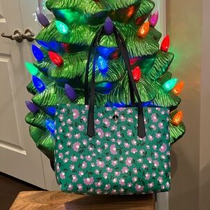 Kate Spade Green Floral Shoulder Bag